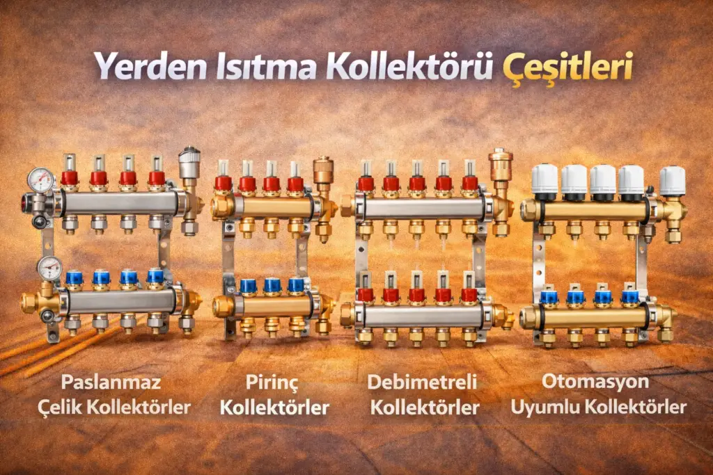 yerden ısıtma kollektör çeşitleri