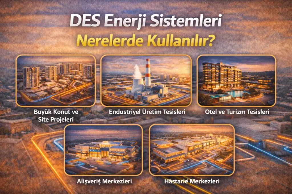 DES enerji sistemlerinin kullanım alanları