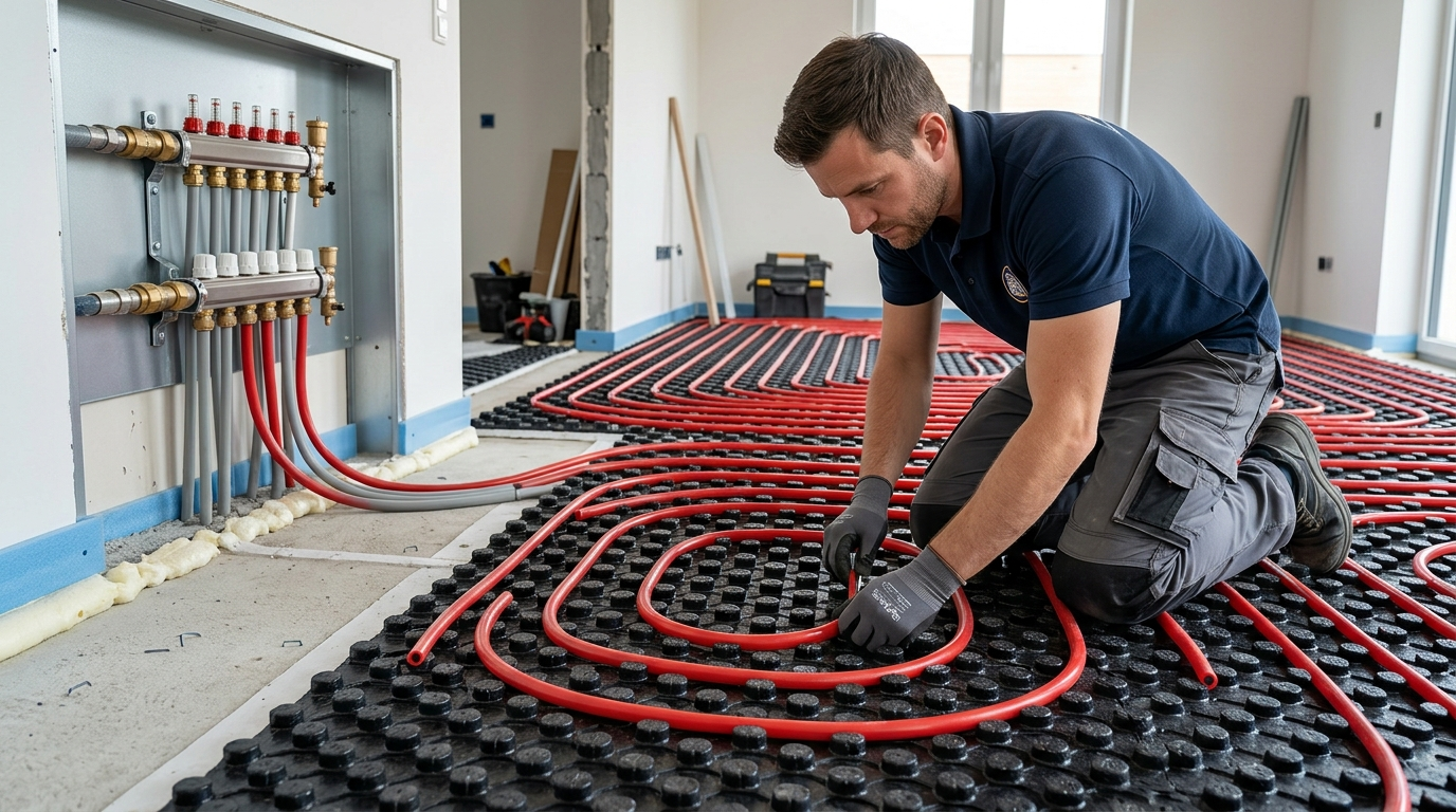 Yerden ısıtma montajı