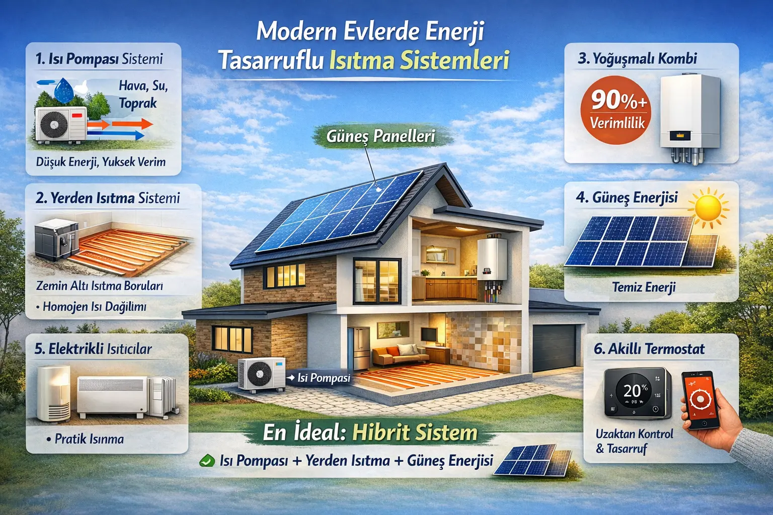 Modern Evlerde Enerji Tasarruflu Isıtma Sistemleri