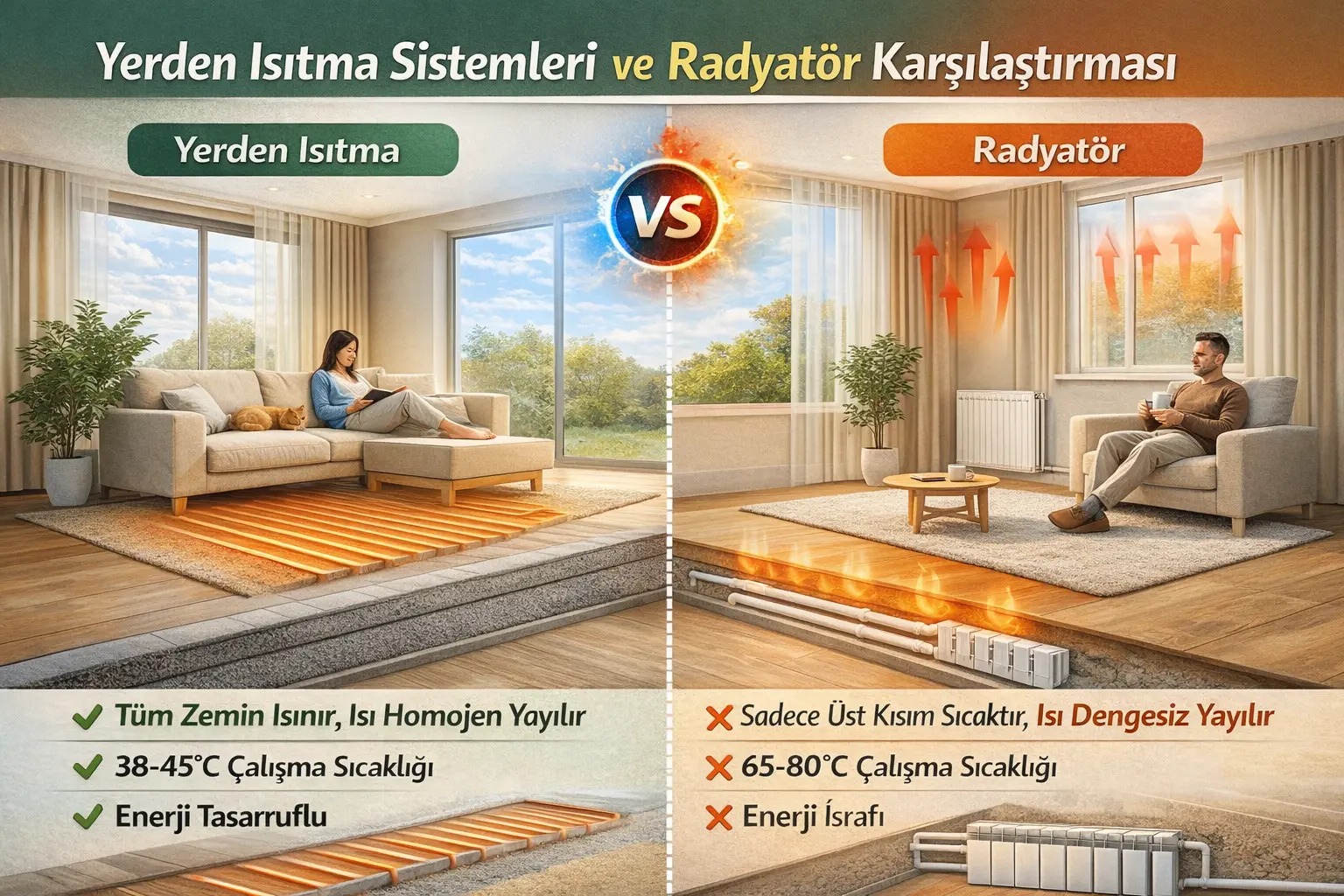 Modern Evlerde Enerji Tasarruflu Isıtma Sistemleri